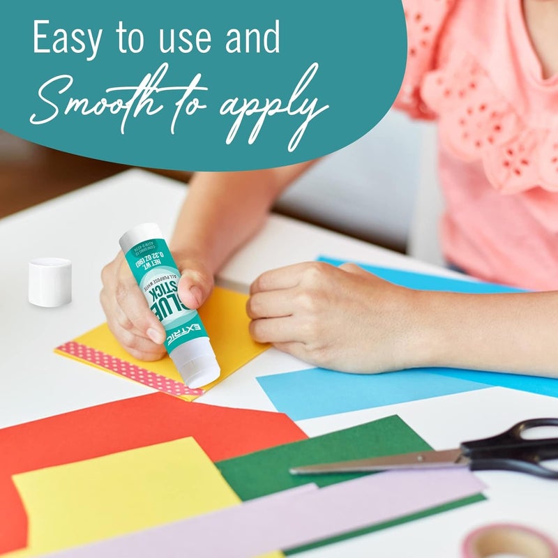 EXTRIC Glue Sticks Bulk Classroom, White Glue Sticks for Kids 24 Count, 0.32 Ounce, Washable All Purpose, for Kids, School and Home - Image 4